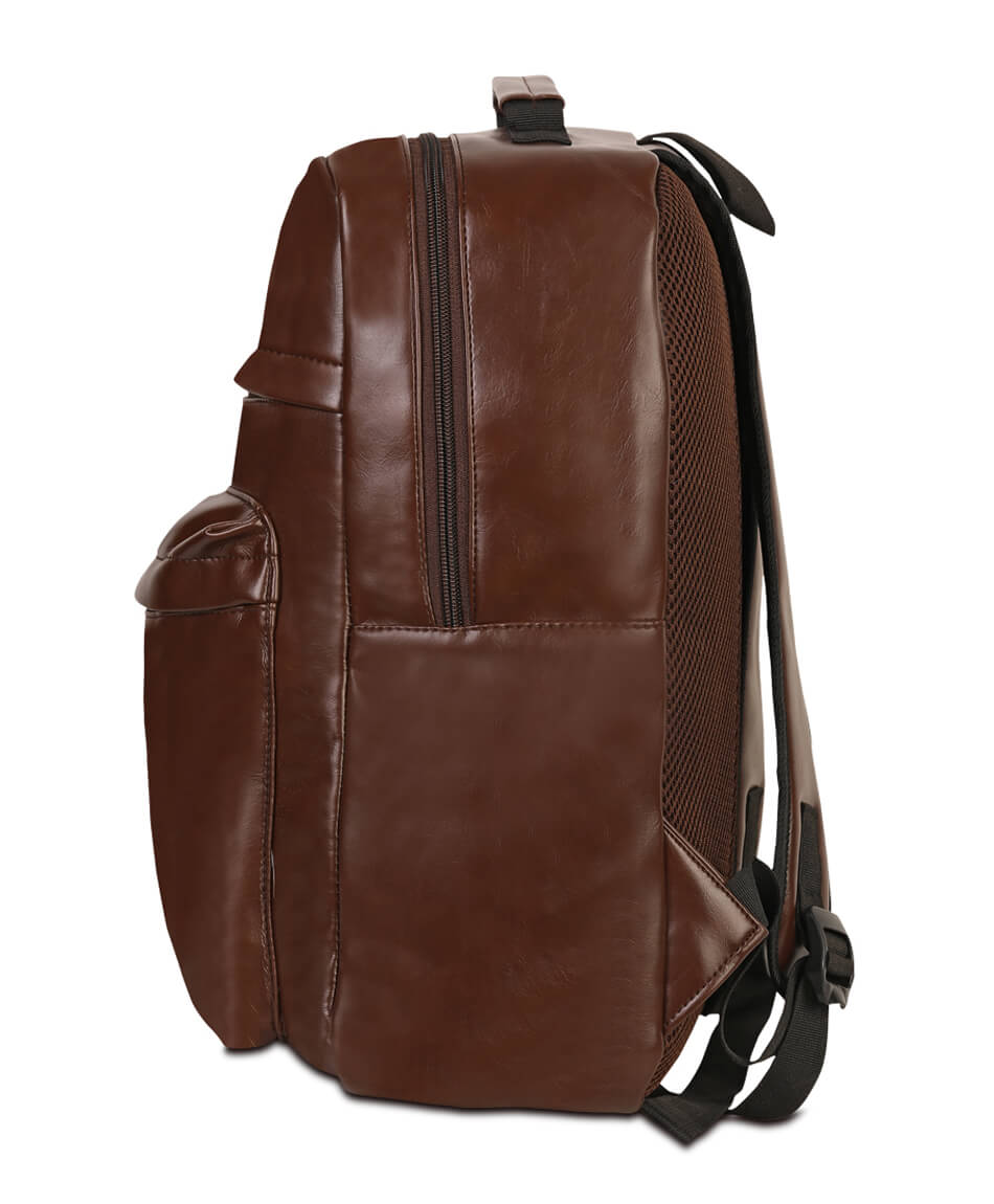 CAVALLO 15.6 Inch Laptop Bag in Natural Grain Vegan Leather backpack ...