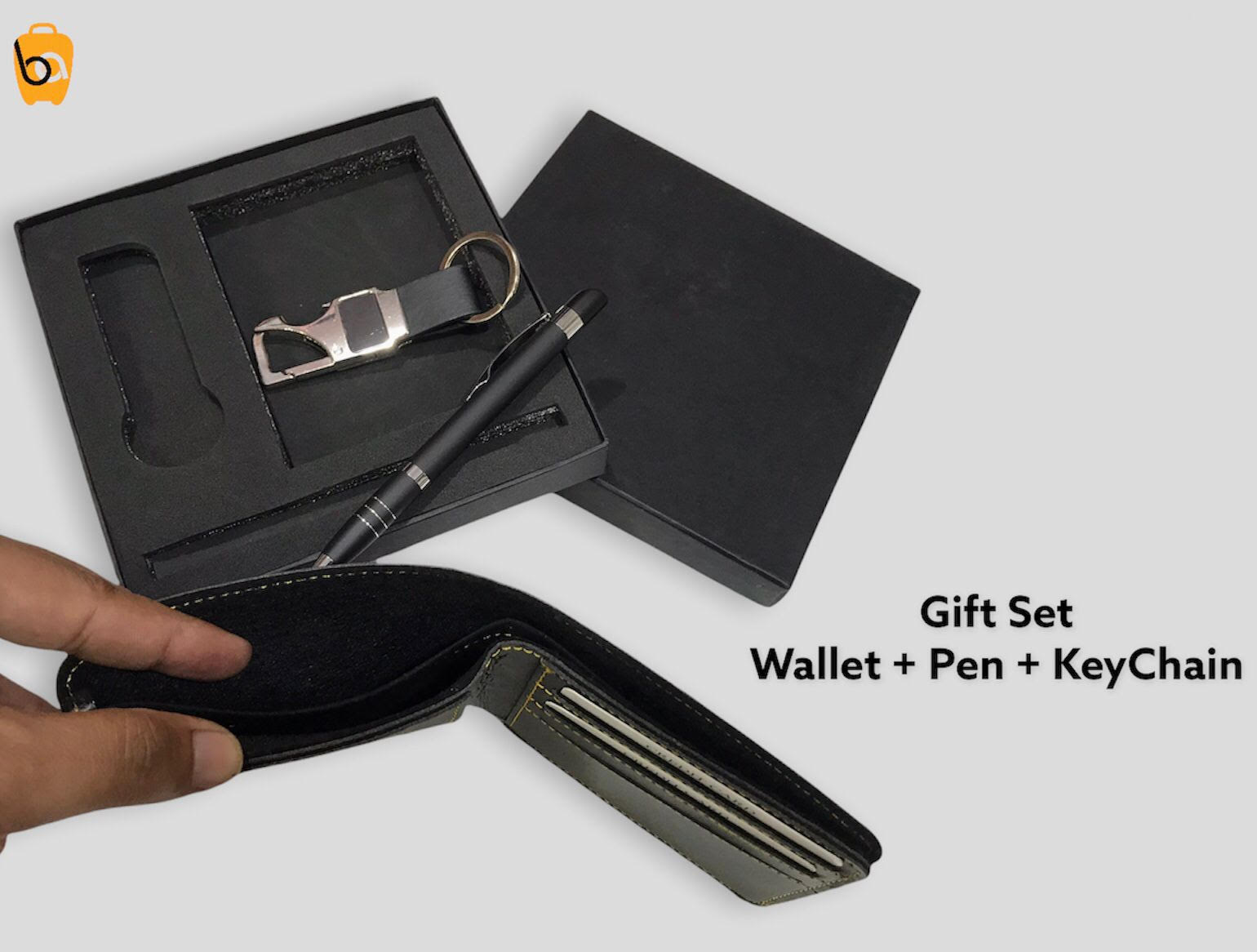Buy Pen, Keychain and Cardholder 3in1 Combo Gift Set - For Employee Joining  Kit, Corporate, Client or Dealer Gifting, Promotional Freebie JKSR125  online - The Gifting Marketplace