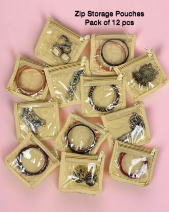 B'CODE Zip storage Pouches pack of 12 pcs
