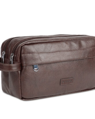 B'CODE Travel Toiletry Organizer Kit - Brown