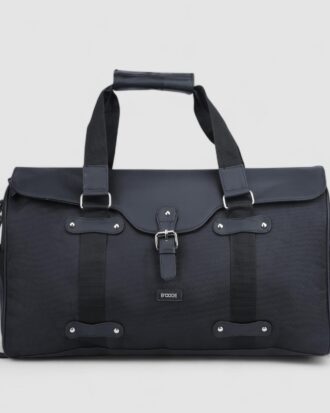 B'CODE CORDURA Techno Travel Duffel Bag with Wireless Charging - Black